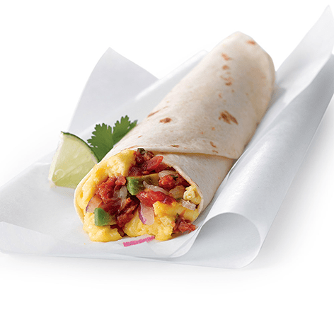 Salsa Verde BBQ Pork and Eggs Burrito