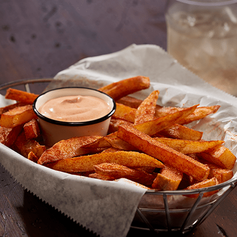 Smoked Paprika Fries with Tomato Paprika Aioli