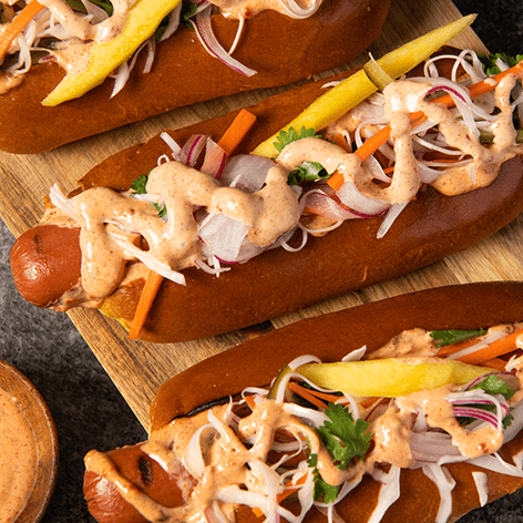 Sriracha Mustard Hot Dog