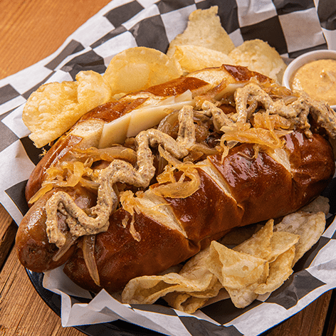 Stone Ground Dijon Bratwurst Pretzel Sub