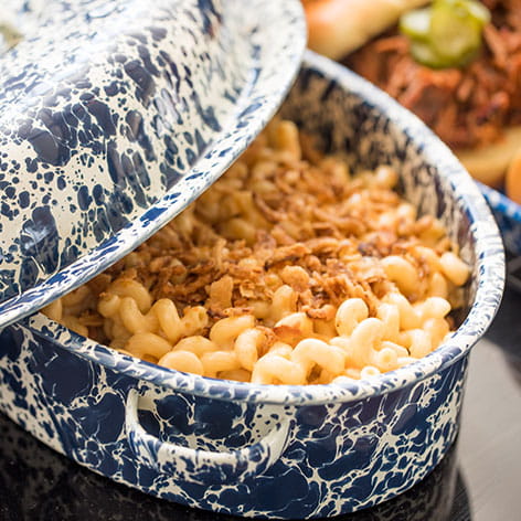 Smoky BBQd Mushroom Mac and Cheese