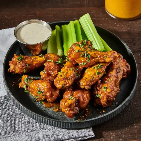 fiery habanero and roasted garlic bourbon wings