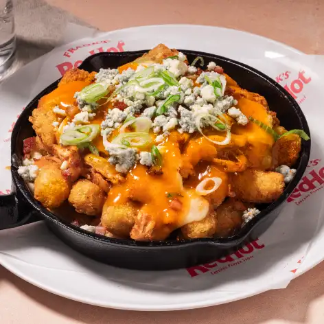 Garlic Buffalo Poutine Tots